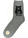 AURA.VIA Termo sivé ponožky BearWarm 35-41