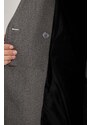 DEFACTO Windproof Long Cashmere Coat Oversize Wide Cut Double Breasted Collar Button