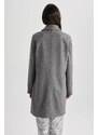 DEFACTO Windproof Long Cashmere Coat Oversize Wide Cut Double Breasted Collar Button