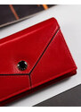 Peterson Červená hladká dámska kožená peňaženka Y163 [DH] PTN RD-21-GCL-Y