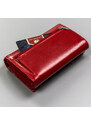Peterson Červená hladká dámska kožená peňaženka Y163 [DH] PTN RD-21-GCL-Y