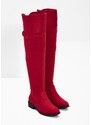bonprix Čižmy nad kolená, farba červená