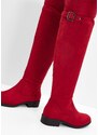 bonprix Čižmy nad kolená, farba červená