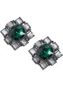 SOHI Náušnice 'Kachan' sivá / zelená