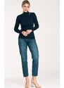 FIGL Dámsky tmavomodrý bavlnený rolák M1058 Navy