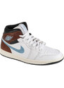 NIKE Bielo-hnedé pánske členkové tenisky Air Jordan 1 Mid FQ7831-142