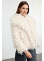 Trendyol Ecru Oversize Molded Für Coat