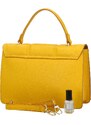 Delami Vera Pelle Módna dámska kožená kabelka do ruky Siera, žltá