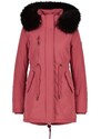 alife & kickin Zimná parka 'KierseyAK A' pastelovo červená / čierna