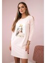 Šaty 66827 s grafikou dievčaťa v 3D okuliaroch