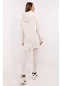 MladaModa Tepláková súprava s mikinou s rozparkami model 85805 svetlá béžová
