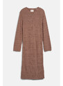ŠATY GANT TEXTURED KNIT DRESS ROASTED WALNUT