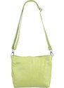 Zelená kožená talianska crossbody kabelka Batilda Verde Segnale s prídavným pruhom VII NovaKabelka.sk