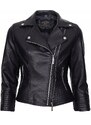 Fashionweek Štýlová eko kožená bundička, krivák RAMONESKA náramenníkmi MOTO BIKER TC077B