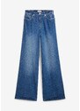 bonprix Džínsy, Wide-Leg, pohodlný vysoký pás, farba modrá