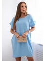 Kesi Włoski Šaty s vreckami modrý