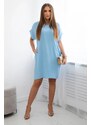 Kesi Włoski Šaty s vreckami modrý