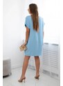 Kesi Włoski Šaty s vreckami modrý