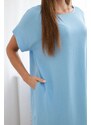 Kesi Włoski Šaty s vreckami modrý