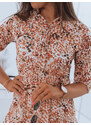BASIC Letné šaty s oranžovo-hnedým vzorom EY1678