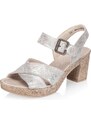 Dámske sandále RIEKER 66853-90 strieborná S4