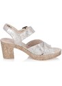 Dámske sandále RIEKER 66853-90 strieborná S4