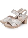 Dámske sandále RIEKER 66853-90 strieborná S4