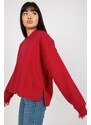 MladaModa Mikina s kapucňou model 200211 červená