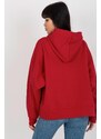 MladaModa Mikina s kapucňou model 200211 červená