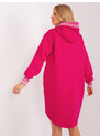 RELEVANCE Tmavoružová dlhá mikina na zips -RV-BL-9225.96P-fuchsia
