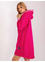 RELEVANCE Tmavoružová dlhá mikina na zips -RV-BL-9225.96P-fuchsia