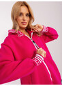 RELEVANCE Tmavoružová dlhá mikina na zips -RV-BL-9225.96P-fuchsia