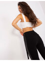 BASIC Čierne nohavice so postranným pruhom a strapcami EM-DR-HS-21-560.20-black