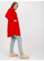 BASIC Červený teddy coat Eveline s vreckami -MBM-PL-1521.97P-red