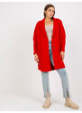 BASIC Červený teddy coat Eveline s vreckami -MBM-PL-1521.97P-red