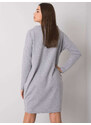 RELEVANCE Svetlo šedé dámske mikinové šaty RV-SK-7160.43P-gray