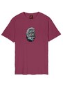 santa cruz Pánske tričko crescent bone hand t-shirt burgundy