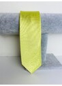 Webmoda Pánska zeleno-žltá saténová úzka kravata - UNI
