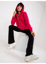 BASIC FEEL GOOD Fuchsiová mikina s kapucňou B-002.02X-fuchsia