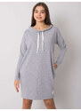 RELEVANCE Svetlo šedé dámske mikinové šaty RV-SK-7160.43P-gray