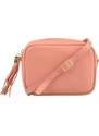 Ružová kožená talianska crossbody kabelka Bala Salmone s prídavným pruhom IV NovaKabelka.sk