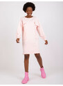 BASIC Svetloružové šaty s vreckami Carrara -EM-SK-717.33X-light pink