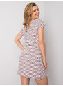 BASIC Bielo-červené dámske farebné šaty TW-SK-G-076.81P-white-red