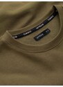 Ombre Clothing Základná bavlnená pánska mikina v olivovej farbe V2 om-ssbn-0159