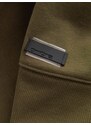 Ombre Clothing Základná bavlnená pánska mikina v olivovej farbe V2 om-ssbn-0159