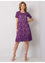BASIC Fialové krajkové šaty LK-SK-506732.39P-purple