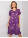 BASIC Fialové krajkové šaty LK-SK-506732.39P-purple