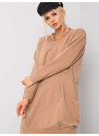 BASIC Hnedé mikinové šaty RV-TU-5184.93P-brown
