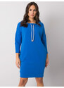 RELEVANCE Modré dámske mikinové šaty s vreckami RV-SK-4597-1.97-blue