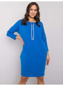 RELEVANCE Modré dámske mikinové šaty s vreckami RV-SK-4597-1.97-blue